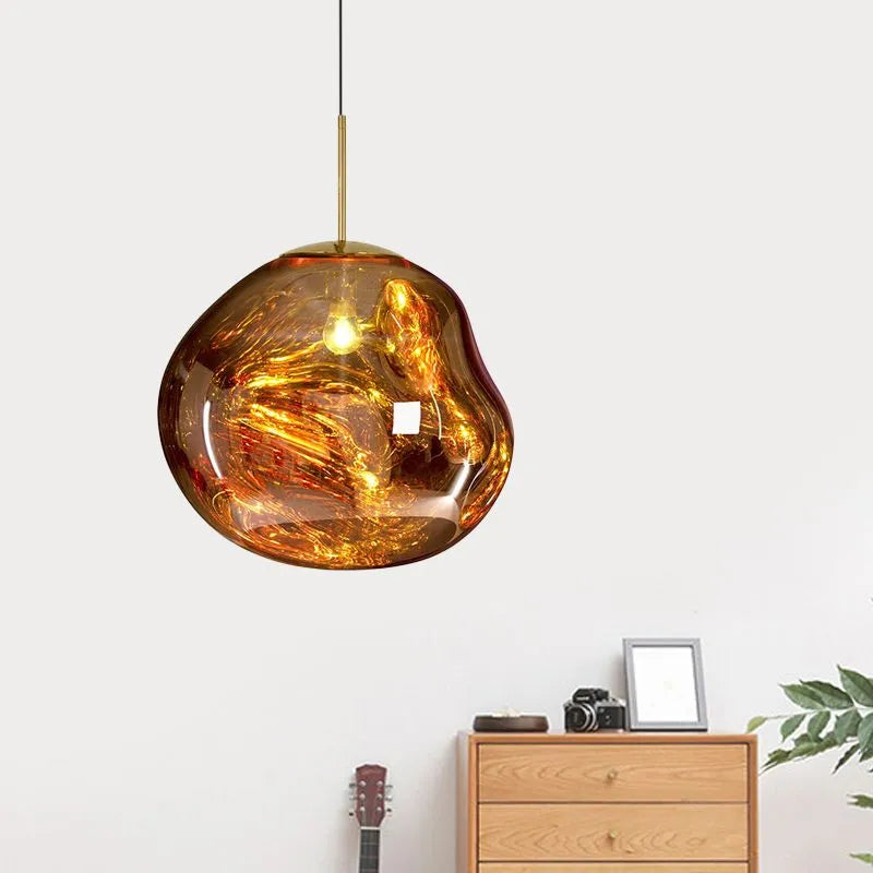 Molten Mirrored Acrylic Ceiling Pendant - Arrielight