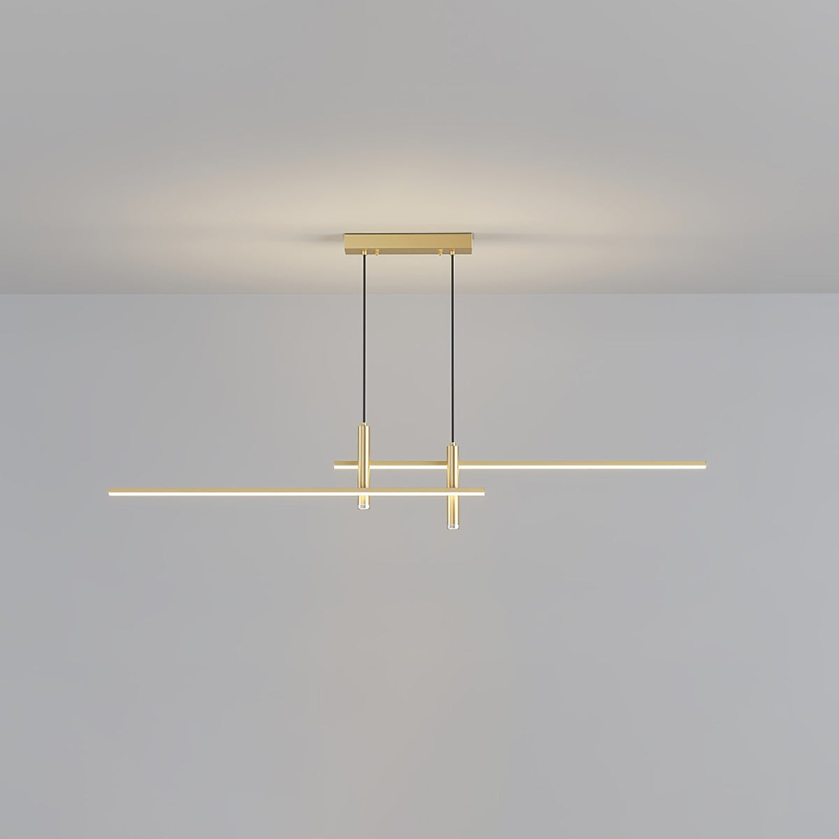 Crossed Linear Bar LED Ceiling Pendant - Arrielight