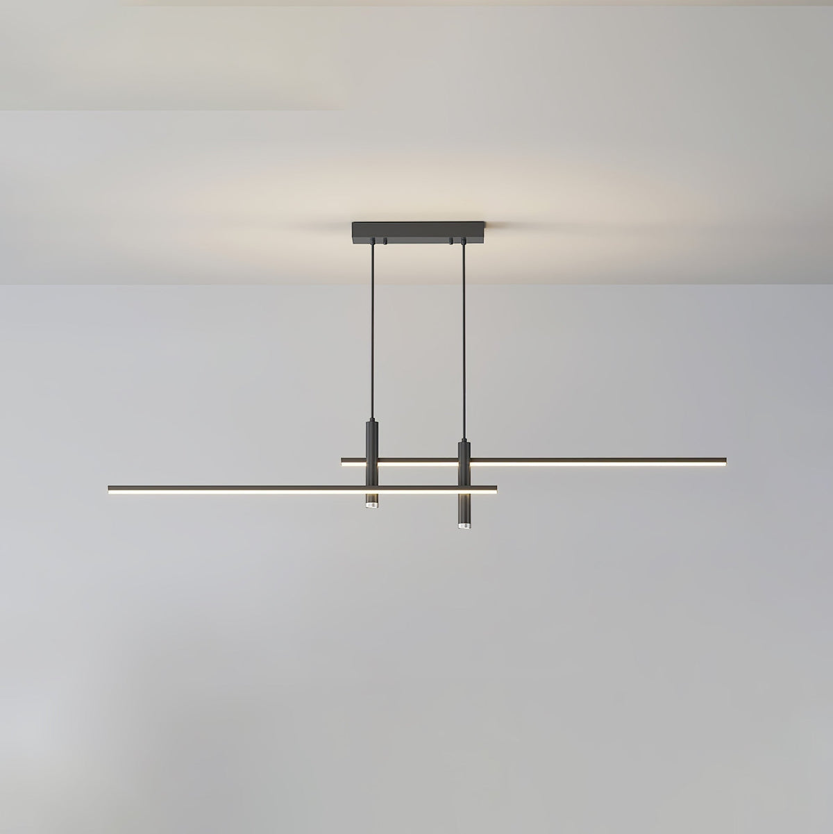 Crossed Linear Bar LED Ceiling Pendant - Arrielight