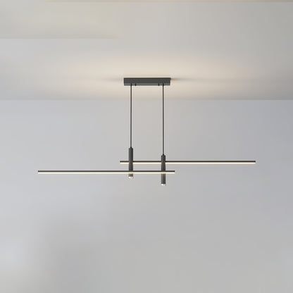 Crossed Linear Bar LED Ceiling Pendant - Arrielight
