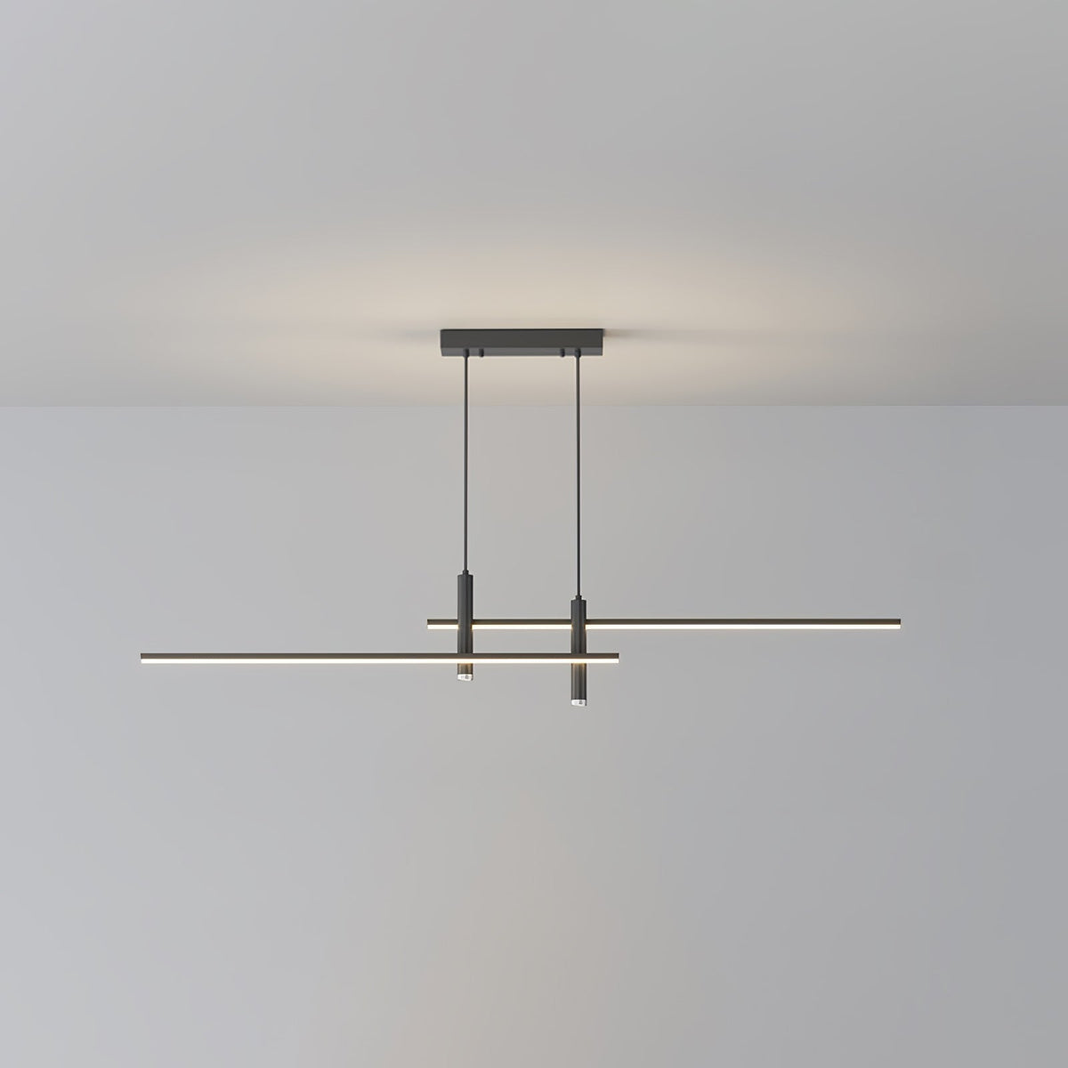 Crossed Linear Bar LED Ceiling Pendant - Arrielight