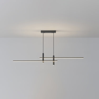 Crossed Linear Bar LED Ceiling Pendant - Arrielight