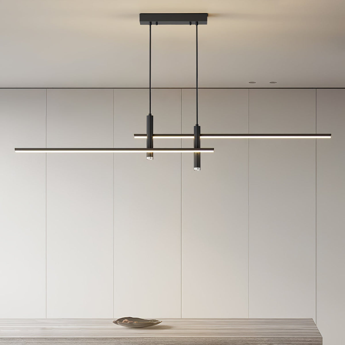 Crossed Linear Bar LED Ceiling Pendant - Arrielight