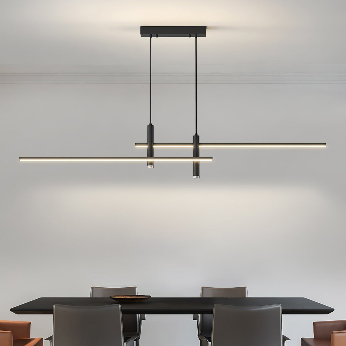 Crossed Linear Bar LED Ceiling Pendant - Arrielight