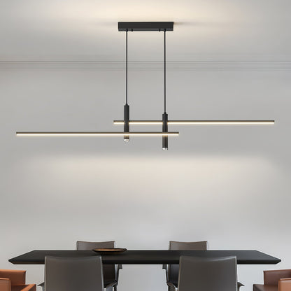 Crossed Linear Bar LED Ceiling Pendant - Arrielight