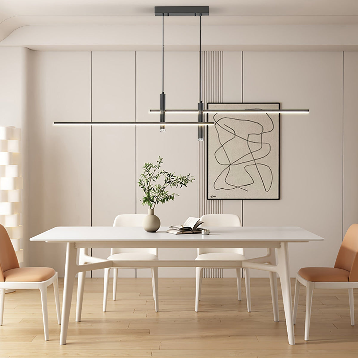 Crossed Linear Bar LED Ceiling Pendant - Arrielight