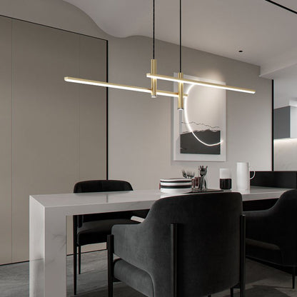Crossed Linear Bar LED Ceiling Pendant - Arrielight