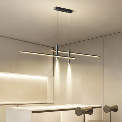 Crossed Linear Bar LED Ceiling Pendant - Arrielight