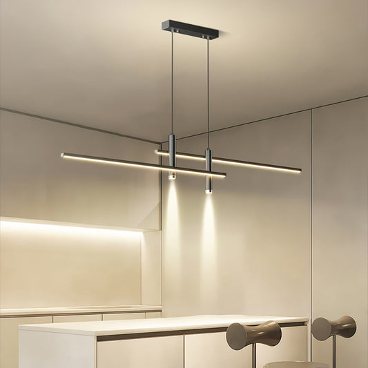 Crossed Linear Bar LED Ceiling Pendant - Arrielight