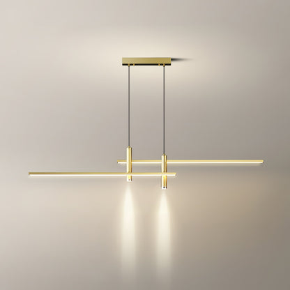 Crossed Linear Bar LED Ceiling Pendant - Arrielight