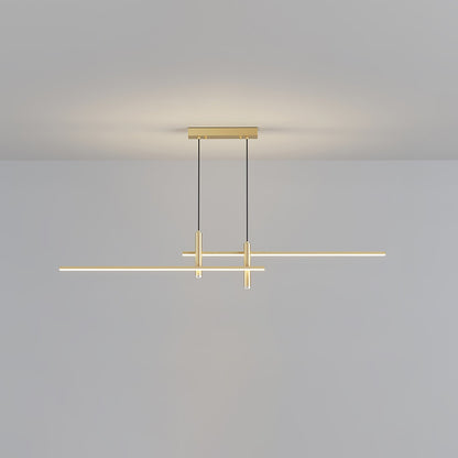 Crossed Linear Bar LED Ceiling Pendant - Arrielight