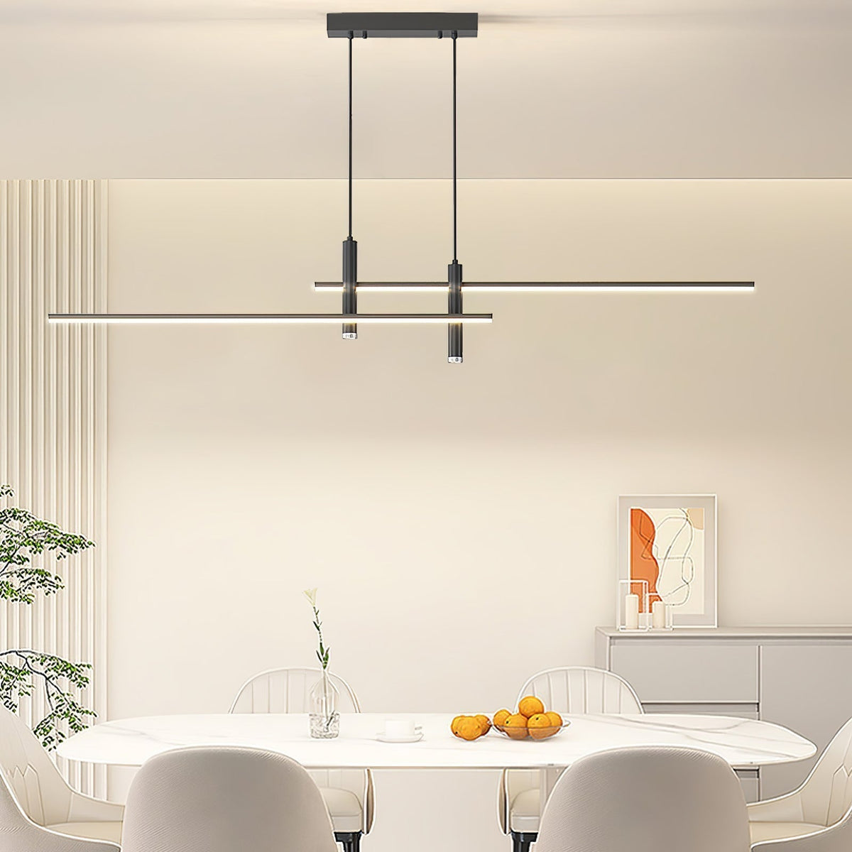 Crossed Linear Bar LED Ceiling Pendant - Arrielight