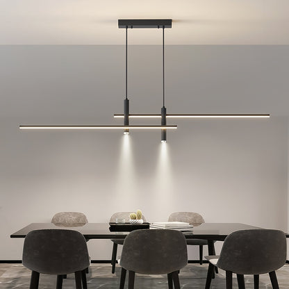 Crossed Linear Bar LED Ceiling Pendant - Arrielight