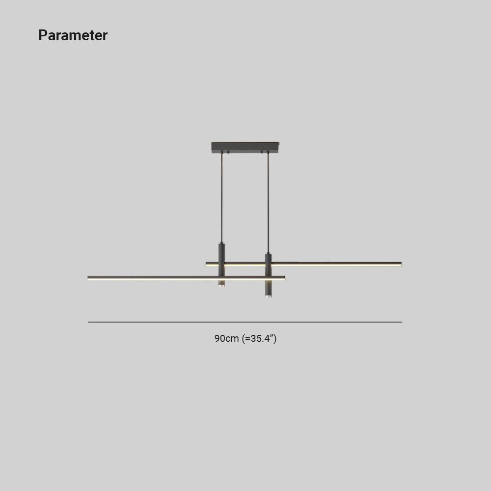 Crossed Linear Bar LED Ceiling Pendant - Arrielight