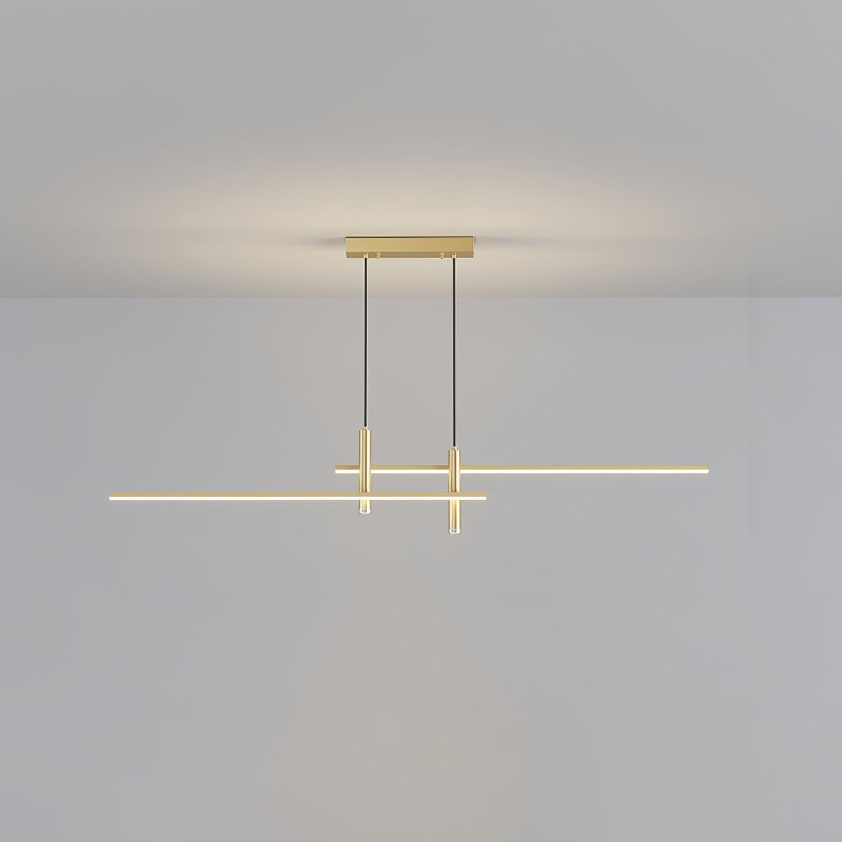 Crossed Linear Bar LED Ceiling Pendant - Arrielight