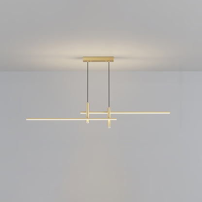 Crossed Linear Bar LED Ceiling Pendant - Arrielight
