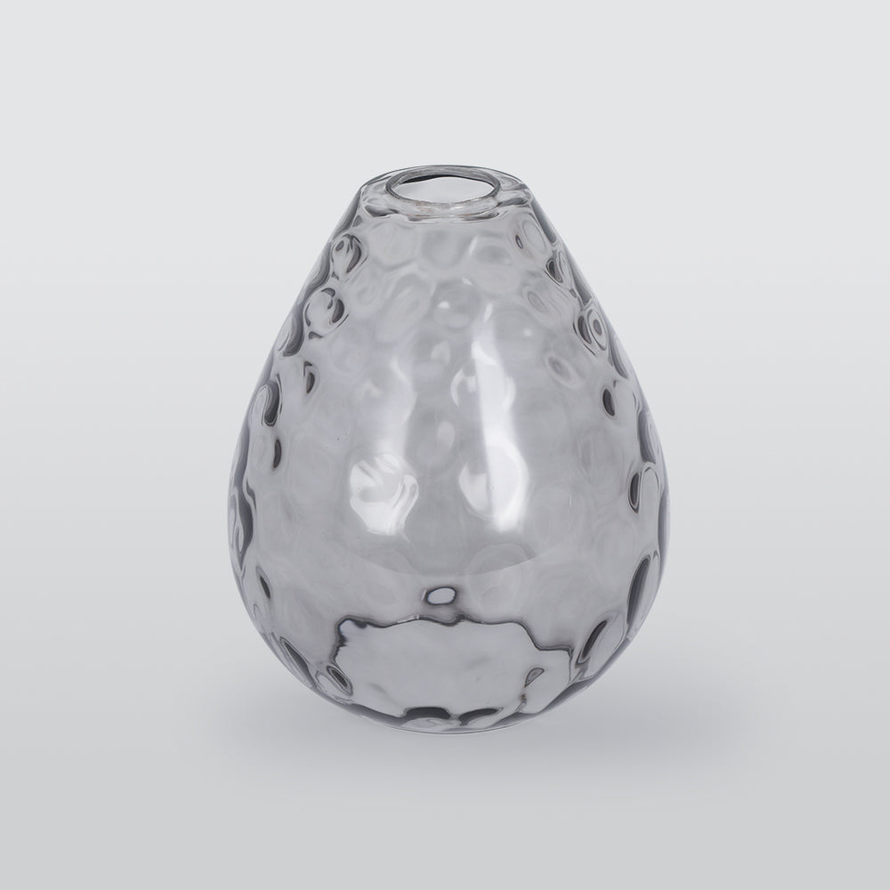 Teardrop Dimpled Glass Ceiling Pendant with Wood Detail - Arrielight