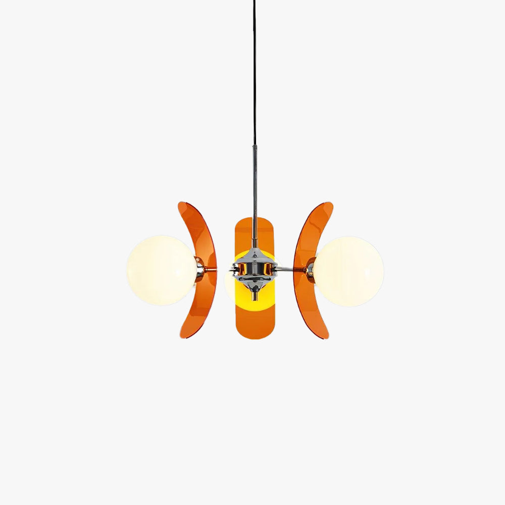 Petal Acrylic and Opal Glass Globe Chandelier - Arrielight