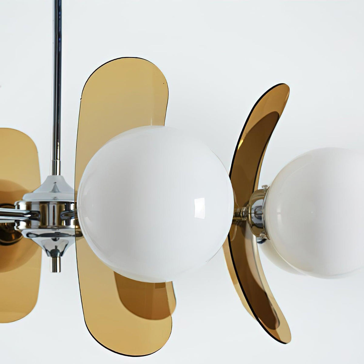 Petal Acrylic and Opal Glass Globe Chandelier - Arrielight