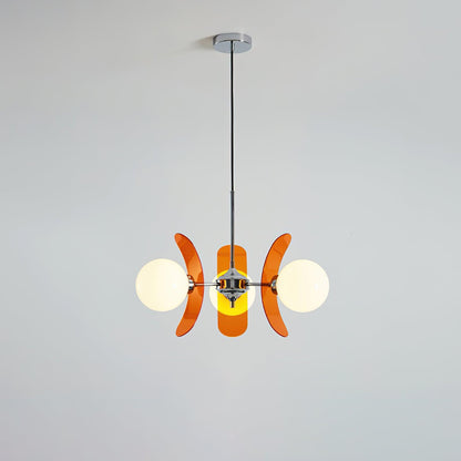 Petal Acrylic and Opal Glass Globe Chandelier - Arrielight