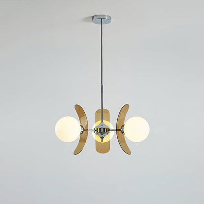 Petal Acrylic and Opal Glass Globe Chandelier - Arrielight