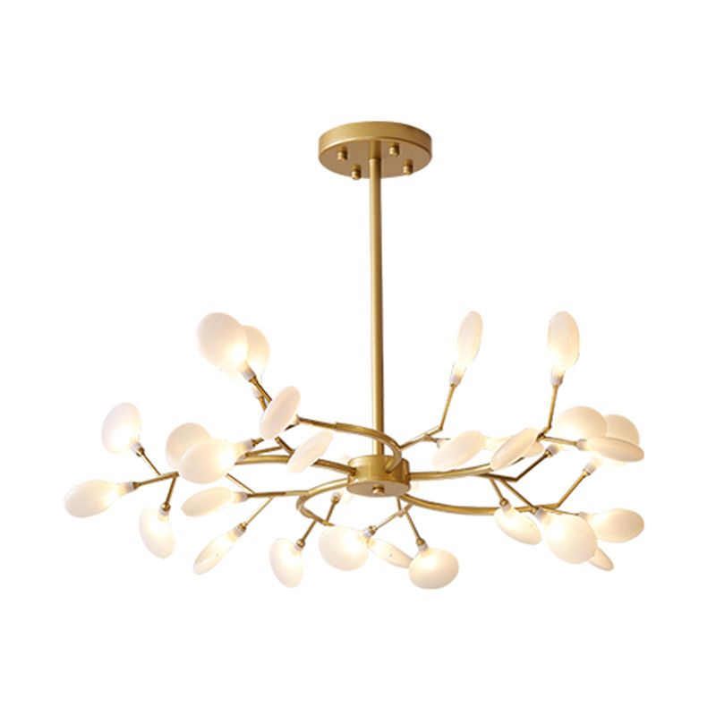Branching Frosted Glass Chandelier, Multi-Light Ceiling Light - Arrielight