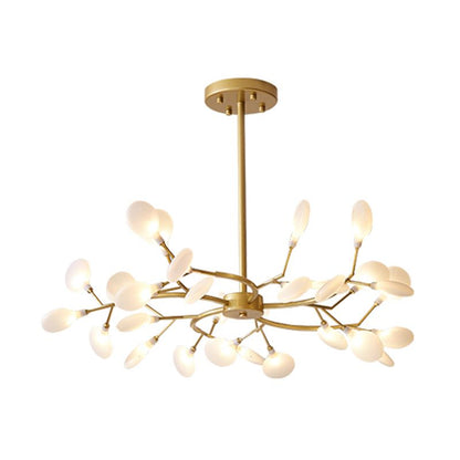 Branching Frosted Glass Chandelier, Multi-Light Ceiling Light - Arrielight