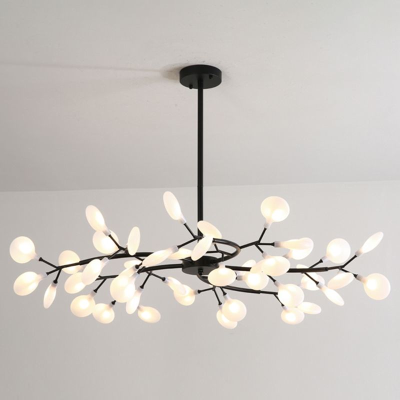 Branching Frosted Glass Chandelier, Multi-Light Ceiling Light - Arrielight