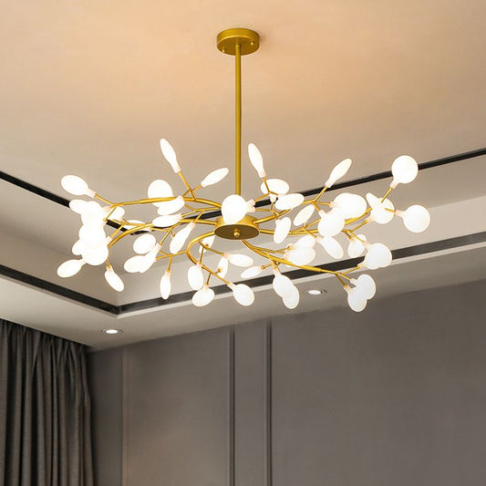 Branching Frosted Glass Chandelier, Multi-Light Ceiling Light - Arrielight