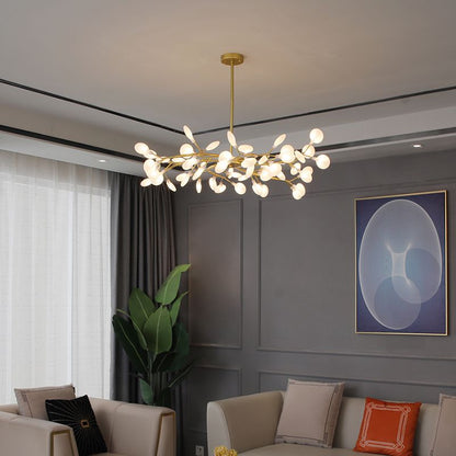 Branching Frosted Glass Chandelier, Multi-Light Ceiling Light - Arrielight