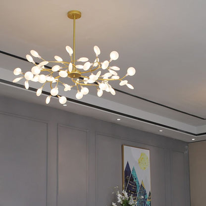 Branching Frosted Glass Chandelier, Multi-Light Ceiling Light - Arrielight