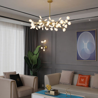 Branching Frosted Glass Chandelier, Multi-Light Ceiling Light - Arrielight