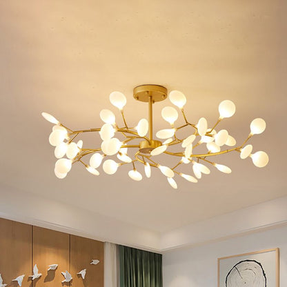 Branching Frosted Glass Chandelier, Multi-Light Ceiling Light - Arrielight