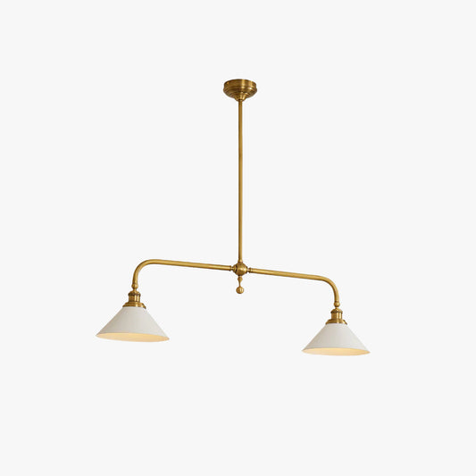 Twin Cone Shade Retro Linear Ceiling Pendant - Arrielight