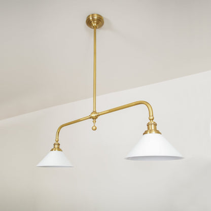Twin Cone Shade Retro Linear Ceiling Pendant - Arrielight