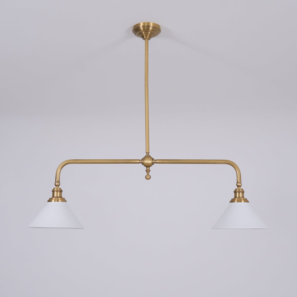 Twin Cone Shade Retro Linear Ceiling Pendant - Arrielight