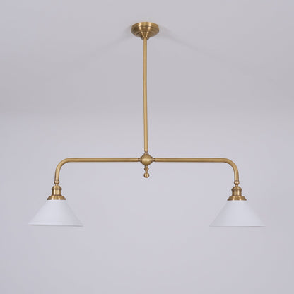 Twin Cone Shade Retro Linear Ceiling Pendant - Arrielight