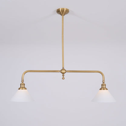 Twin Cone Shade Retro Linear Ceiling Pendant - Arrielight