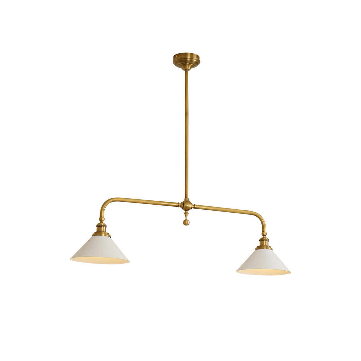 Twin Cone Shade Retro Linear Ceiling Pendant - Arrielight