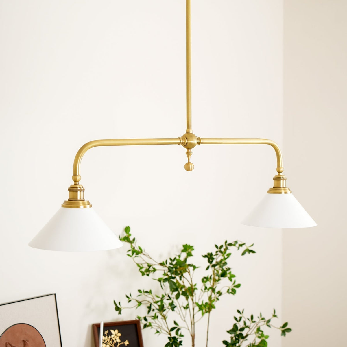 Twin Cone Shade Retro Linear Ceiling Pendant - Arrielight