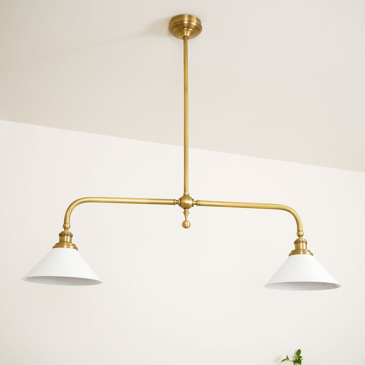 Twin Cone Shade Retro Linear Ceiling Pendant - Arrielight