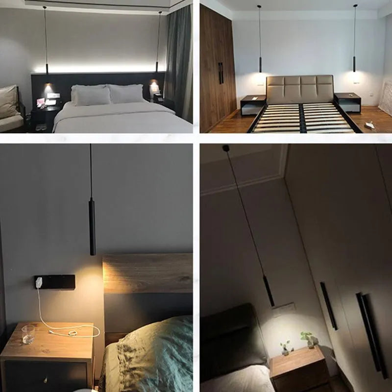 Slim Metal Tube LED Ceiling Pendant - Arrielight