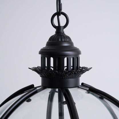 Vintage Glass Globe Lantern Ceiling Pendant, 3 Light - Arrielight