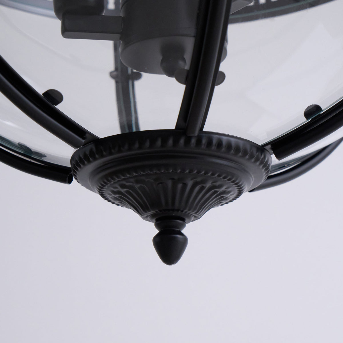Vintage Glass Globe Lantern Ceiling Pendant, 3 Light - Arrielight