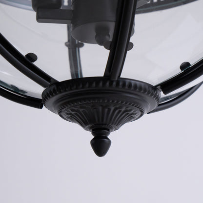 Vintage Glass Globe Lantern Ceiling Pendant, 3 Light - Arrielight