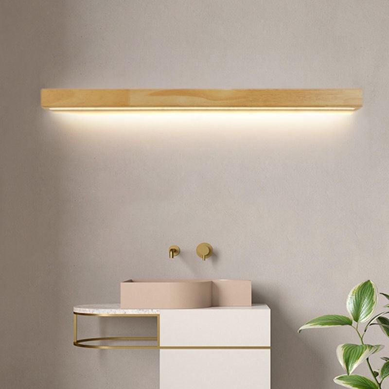Linear Wood and Acrylic LED Wall Light for Mirrors - Arrielight