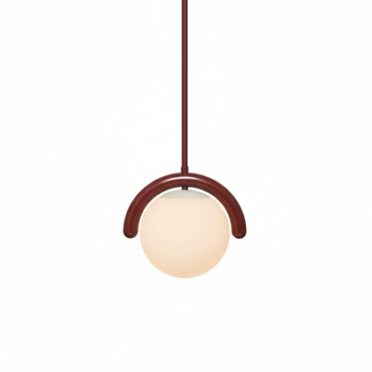 Curved Wave Linear Chandelier with Opal Glass Globes - Arrielight