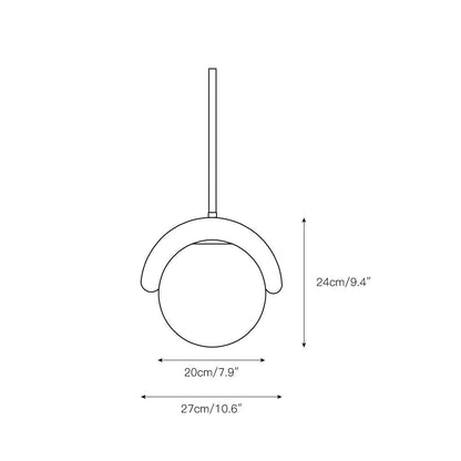 Curved Wave Linear Chandelier with Opal Glass Globes - Arrielight