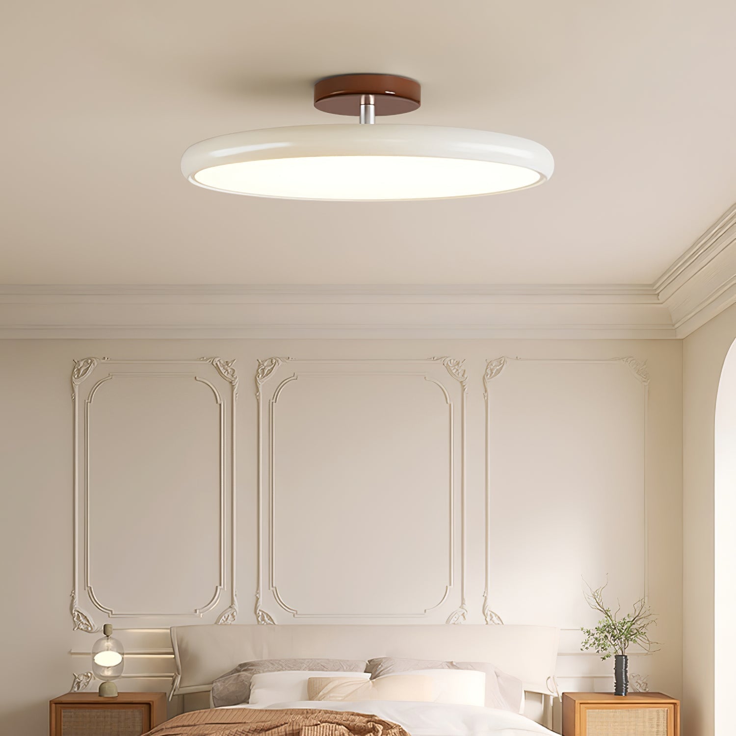 Slim Disc Tilting LED Semi-Flush Ceiling Light - Arrielight