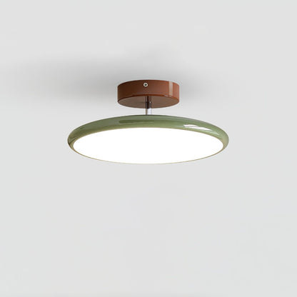 Slim Disc Tilting LED Semi-Flush Ceiling Light - Arrielight